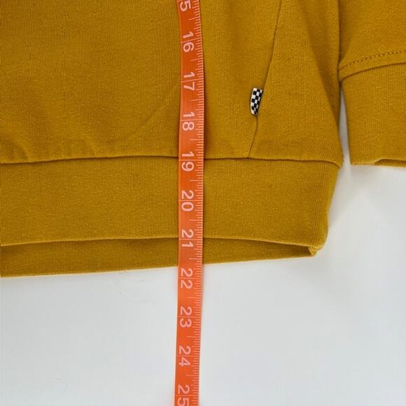 Vans Off The Wall Crewneck Sweatshirt Womens S Mustard Yellow Skater Girl - Picture 4 of 8